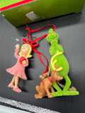 Dept 56 4031514T Grinch Max & Cindy Lou Who Ornament Set  Like New