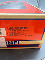 Lionel 6-29902 I LOVE IOWA BOXCAR O SCALE NEW