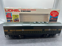 Lionel 6-8059 Pennsylvania PRR green F3 B-unit non-powered diesel engine O SCALE Like New
