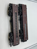 MTH 30-2158-1, 30-2158-3 Pennsylvania Doodlebug Diesel Engine - Cab No. 4666 With Protosound and Non-Pwd Diesel Engine (Set of 2) O Scale Used as is —Roof Crack on NonPwd unit  Damaged Box