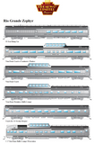 Broadway Limited 1550-1558 1550, 1551, 1555, 1556, 1557, 1558 Denver Rio Grande DRG Zephyr 6 Car Passenger Set HO SCALE NEW