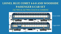 Brady's Train Outlet Custom Run Lionel 2431950 Legacy Central New Jersey Blue Comet 4-6-0 #168 with 6 Woodside Passenger Cars Preorder Limited