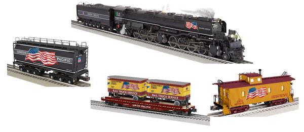 Lionel 2331630 Brady's Train Outlet CUSTOM RUN Union Pacific VISION Big Boy #4013, with 2431780 Custom run #813 water tender, 2326810 Custom run Sherman Hill Caboose, and 2426860 Custom Run Union Pacific TOFC LIMITED