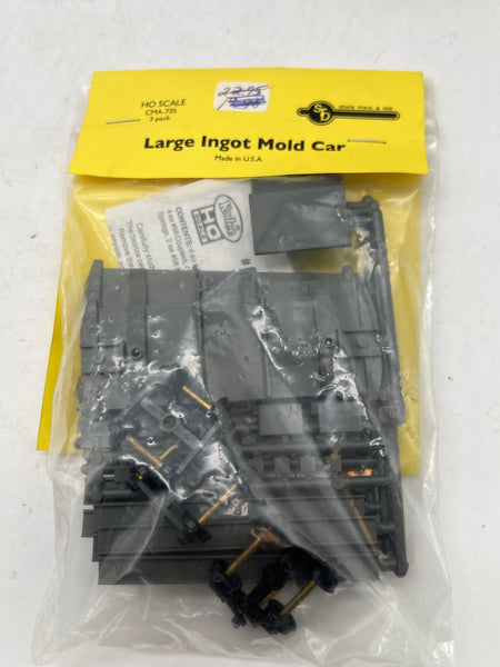 STATE TOOL & DIE STD #CMA-735. Large ingot mold car 3 PACK KIT HO SCALE NEW