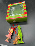 Dept 56 4031514T Grinch Max & Cindy Lou Who Ornament Set  Like New