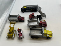 Construction Site Vehicles, Figures, details HO SCALE (9 pc)  Used No Box