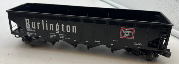 K-Line K623-1333 BLACK Burlington Route Classic Scale Hopper O SCALE Used Excellent