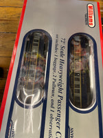 Williams 43357 B&O 72' Heavyweight Passenger Cars (Set of 4) O SCALE NEW