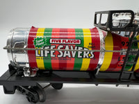 Lionel 6-9278 Life Savers chrome single dome tank car O scale Used Excellent as is