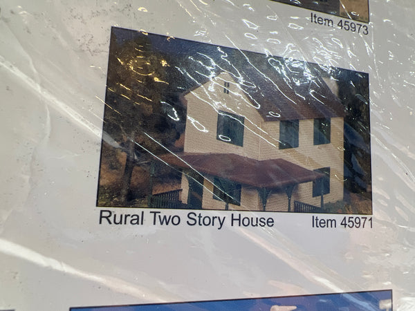 Bachmann Plasticville U.S.A. 160-45971 Rural Two-Story House building kit O SCALE NEW