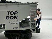 RMT RMT96247 NORFOLK SOUTHERN NS 2 BAY COAL HOPPER WITH FIGURE, LOAD O SCALE NEW