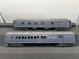 MTH Railking 30-6968 Louisville & Nashville 2-Car 60' Madison Combo/Diner Set #1600, 2725. O SCALE NEW Production Sample as is