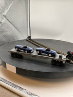 MTH Railking 30-7660 Flat Car w/Ertl 1965 Ford Cobras O SCALE Used Excellent