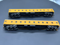 HO Scale Bargain Car Pack 19: Set of  2 Rivarossi PRR yellow Passenger Cars HO SCALE USED