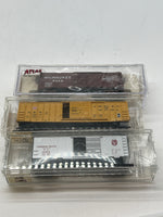 Set of 3 Assorted Freight Cars 002 -- CP, Milwaukee, Green Bay-- N SCALE Like New