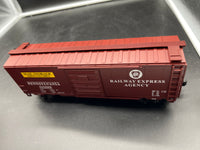 MTH Premier 20-93122 Pennsylvania Box Car #100688 RAILWAY EXPRESS AGENCY REA MAIL STORAGE AKRON-COLUMBUS O SCALE Like New