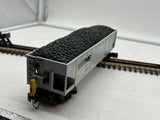 MTH Railking 30-75442 Norfolk Southern RailKing 4-Bay Hopper Car w/ Yellow EOTD O SCALE Like New