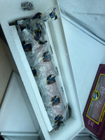 MTH 20-21161-1, 20-92237 Canadian Pacific CP Holiday Train Diesel Engine w/Proto-Sound 3.0 and 4-Car Set 50' Dbl. Door Plugged Boxcar (Set of 1 engine, 4 cars) Lighted O Scale Limited Edition Like New