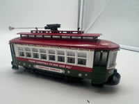 MTH Railking 30-5200 Christmas Bump-n-Go Trolley - Christmas With LED Lights. O SCALE Used Excellent No Box