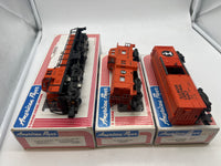 American Flyer Lionel Illinois Central Gulf IC 6-48001, 6-48701, 4-9712 GP-20 Diesel Locomotive, Caboose, & Boxcar S SCALE Like New