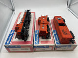 American Flyer Lionel Illinois Central Gulf IC 6-48001, 6-48701, 4-9712 GP-20 Diesel Locomotive, Caboose, & Boxcar S SCALE Like New