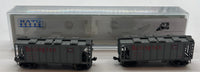 Kato 186-0106 Burlington 70' ACF Closed Side Covered Hopper (2-Pack) N8682 N SCALE Like New