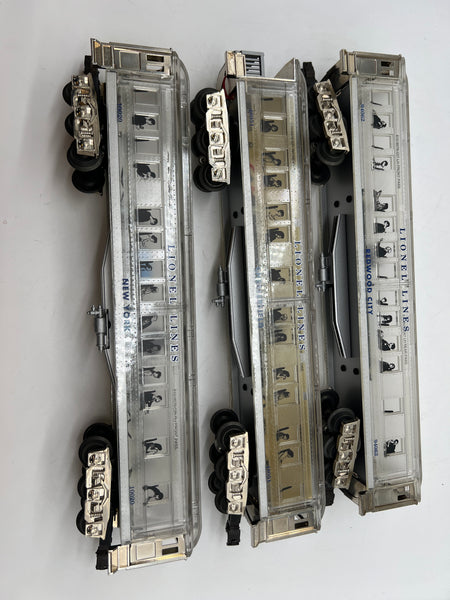 Lione 6-29086 clear shell Madison 100th anniversary 3 car passenger set O SCALE Used