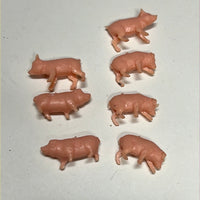 O Scale Figure Pack Pigs Unpainted USED