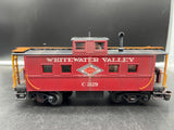 MTH PREMIER C-2129 Custom Weathered Whitewater Valley Railroad (INDIANA) Cabooe Red / Black O SCALE WEATHERED AS IS Like New limited
