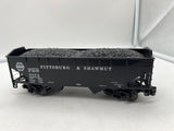 MTH PREMIER 20-97680 PITTSBURG SHAWMUT 2 BAY OFFSET COAL HOPPER CAR o scale Like New