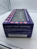 RMT RMT96235 VIRGINIAN 2 BAY HOPPER W COAL LOAD, FIGURE O SCALE Used AS IS BROKEN PIECE