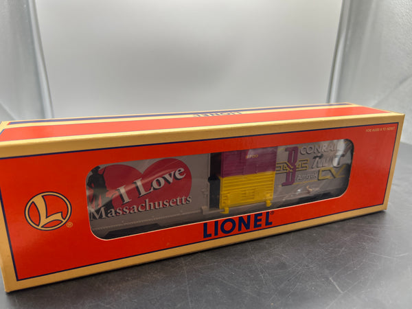 Lionel 6-19951, I love Massachusetts box car, 1998 O scale NEW