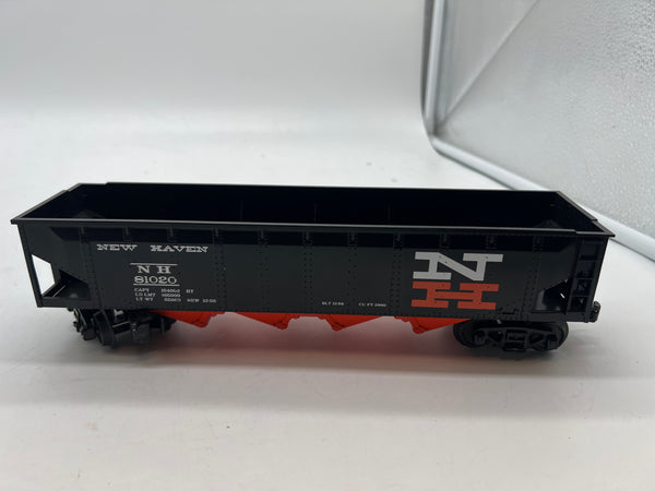 MTH Railking 30-75670 New Haven RailKing 4-Bay Hopper Car Road #81020 O SCALE as is missing coal load, brake wheel Used Excellent No Box