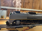 MTH Premier 20-3532-1 Union Pacific UP FEF 4-8-4 Northern Steam Engine - TT Gray w/Yellow Stripes With Proto-Sound 3.0 O SCALE Like New