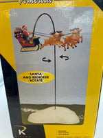K-Line k-42445 Santa Claus Is Coming To Town display (Santa & Reindeer Rotate) O SCALE NEW