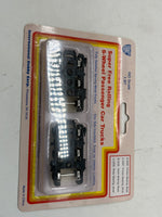 IHC IHC-4258 ROLLER BEARING BLACK SUPER FREE ROLLING 6 WHEEL PASSENGER CAR TRUCKS HO SCALE NEW