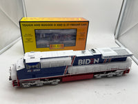 MTH Railking 30-20800-1 Joe Biden ES44AC Imperial Diesel & Caboose Set With Proto-Sound 3.0 LIMITED O SCALE NEW