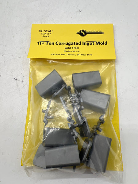 STATE TOOL & DIE CMA-787 11+ TON CORRUGATED INGOT MOLD WITH STOOL  HO SCALE NEW