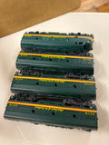 HO Scale Bargain Engine 77 Northern Pacific Set of 4 Diesel Engines NONPOWERED Used VG