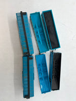 SET OF 6 THE ROCK ROCK ISLAND BLUE CARS LATCH COUPLERS HO SCALE AS IS Used Excellent No Box