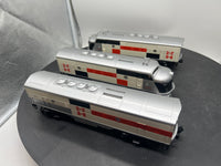 MTH Railking 30-2469-1 New Haven F-3 ABA Diesel Engine Set - New Haven A Units - 2242 & B unit - with Proto-Sound 2.0. O SCALE Like New Damaged Box