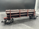 K-Line K663-1893 Pennsylvania Railroad PRR Skeleton Log Car #3 w/ Logs O SCALE Used Excellent