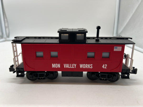 MTH Railking 30-4159C Mon Valley Works Pittsburgh Steel Caboose lighted O SCALE Used Excellent