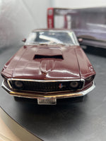 Auto World 1/18 scale - AMM1006/06 1969 Ford Mustang Boss 429 - maroon 1/18 SCALE Like New