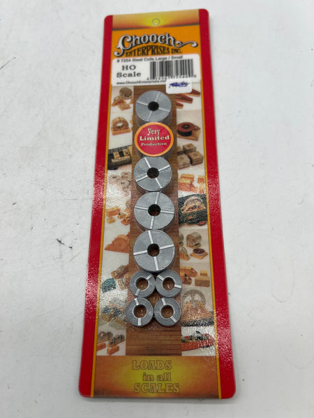 Chooch enterprises  7254 steel coils flat car load kit HO scale  NEW