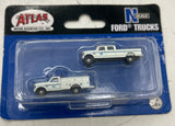 Atlas 60000154 CSX F-250/F-350 Pickup Trucks White/Blue N Scale NEW