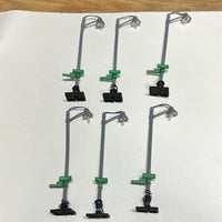 HO Scale Bargain wired Street Lamps set of 6