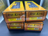 MTH 30-67691, 30-67692, 30-67693, 30-67694 MTHRRC MTH ELECTRIC TRAINS RailKing 60' Streamlined Passenger Car Set (Set of 4) O Scale NEW