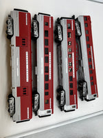 MTH Railking 30-6710 Rock Island Golden rocket  2-Car 60' Streamlined ABS Sleeper/Diner Passenger Set - Smooth Sided - "Golden Goblet" Sleeper, "Golden Crest" Diner. O SCALE NEW