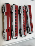 MTH Railking 30-6710 Rock Island Golden rocket  2-Car 60' Streamlined ABS Sleeper/Diner Passenger Set - Smooth Sided - "Golden Goblet" Sleeper, "Golden Crest" Diner. O SCALE NEW
